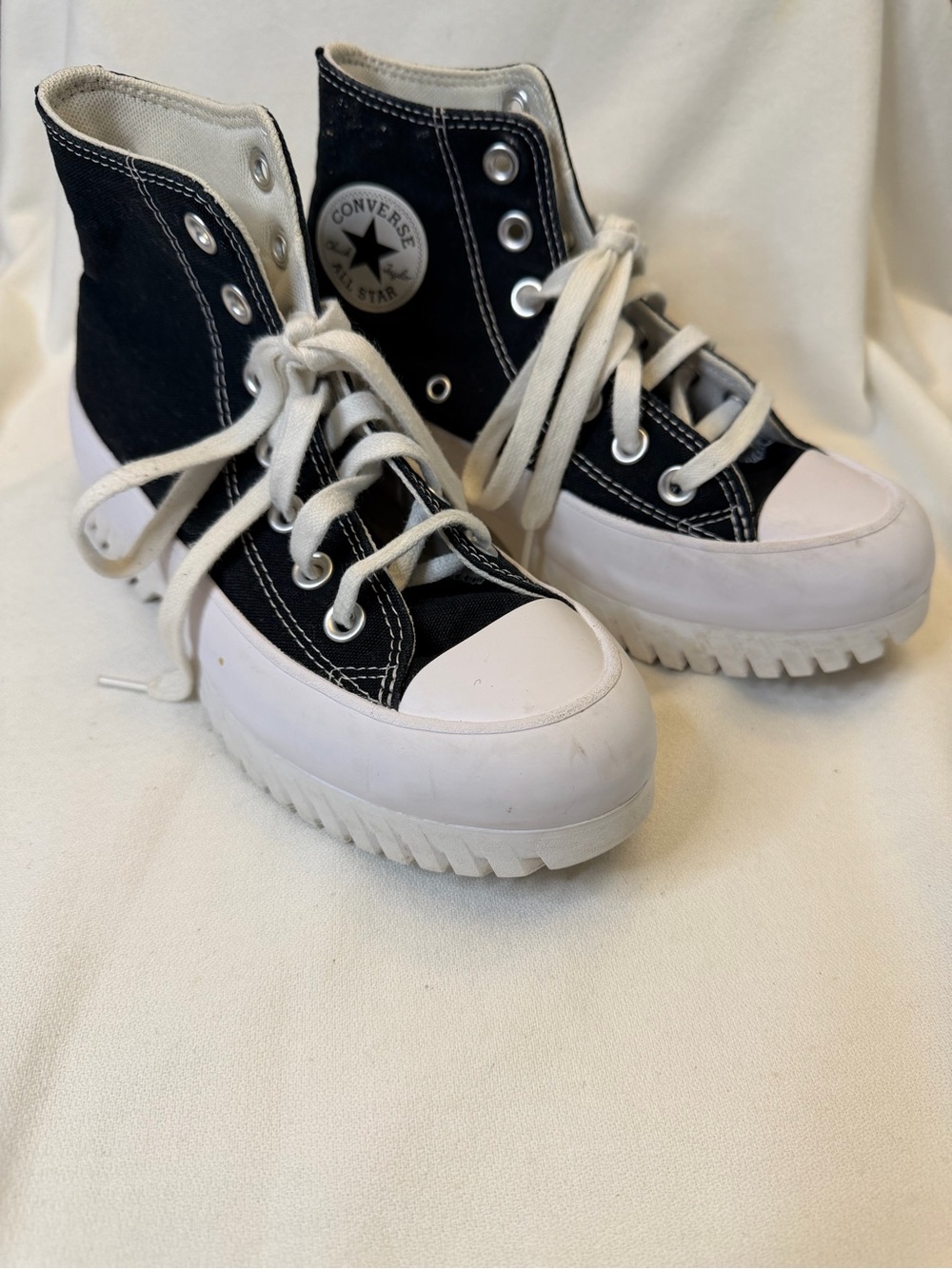Converse Chuck Taylor Lugged 2.0 High Top Black Platform Sneaker Sz 5W/3M